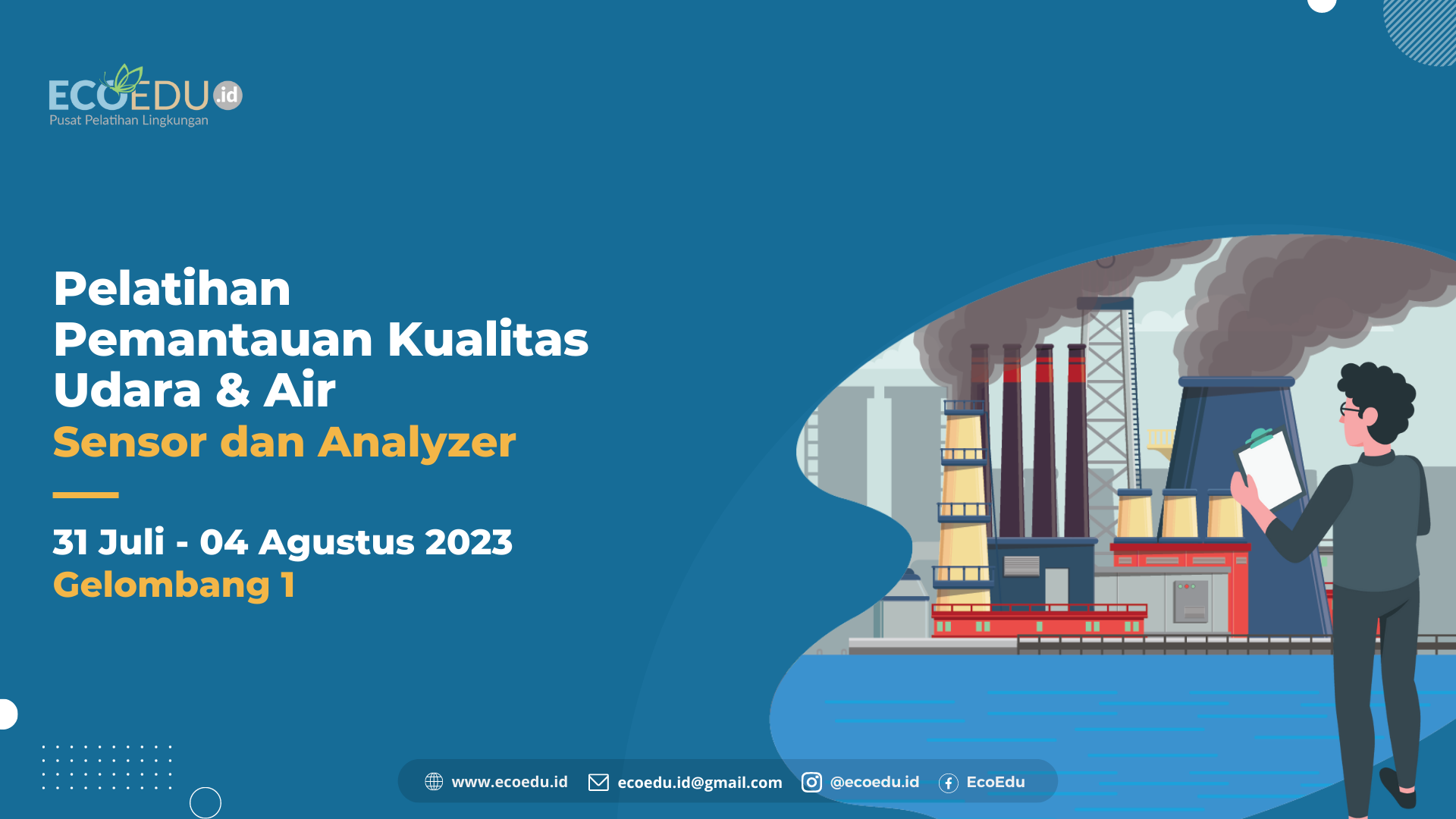 Pemantauan Kualitas Udara & Air menggunakan Sensor & Analyzer Gelombang 1
