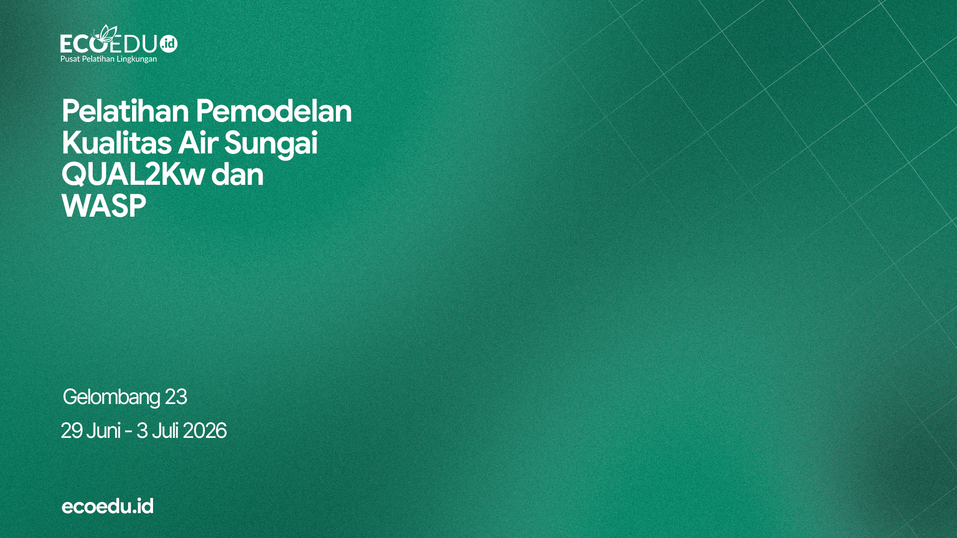 Pemodelan Air Sungai Gelombang 23